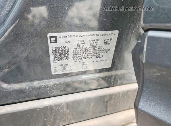 3GKALMEV0KL112217 2019 GMC TERRAIN Gray Вид підкапотного простору