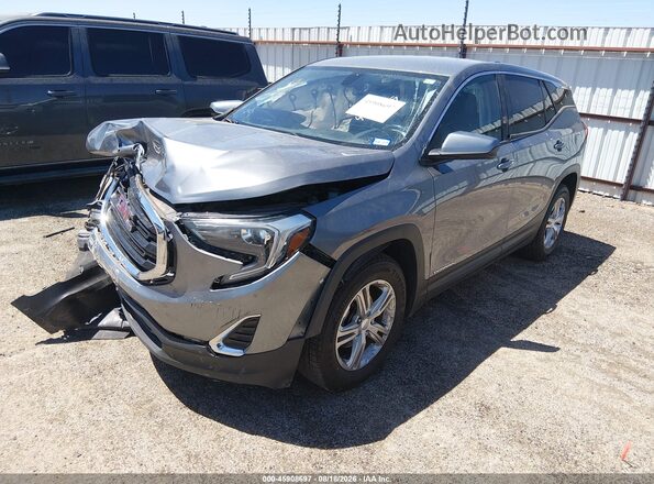 3GKALMEV1JL364119 2018 GMC TERRAIN Gray Vista tres cuartos delantera izquierda