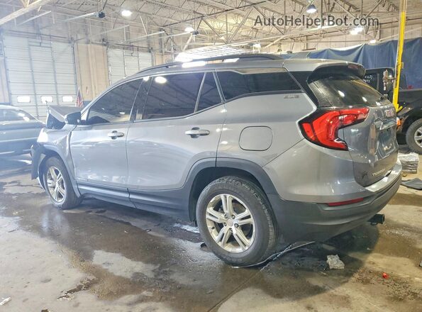 3GKALMEV1JL403016 2018 GMC TERRAIN Silver Trasero izquierdo