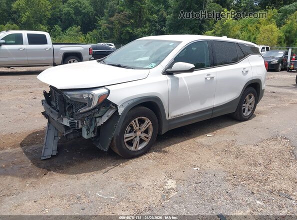 3GKALMEV2JL268094 2018 GMC TERRAIN White Առջևի ձախ երեք քառորդ տեսարան