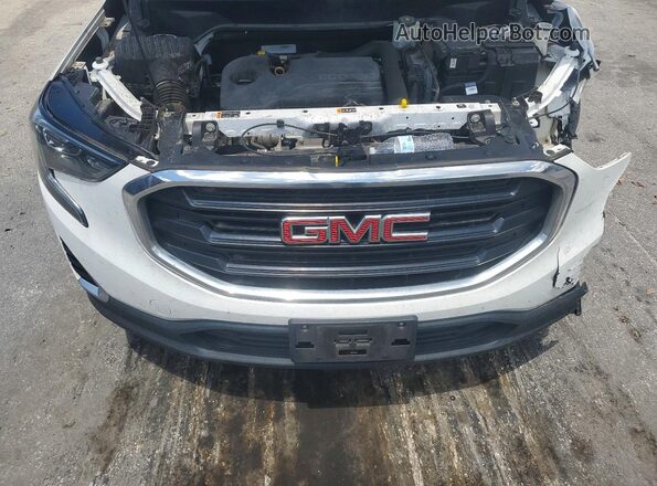 3GKALMEV2KL156073 2019 GMC TERRAIN White Vista del compartimento del motor