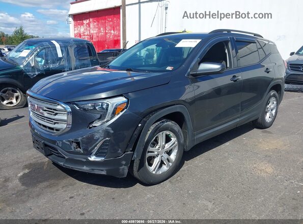 3GKALMEV3KL105455 2019 GMC TERRAIN Gray Vista tres cuartos delantera izquierda