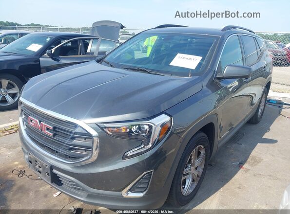3GKALMEV4KL137833 2019 GMC TERRAIN Gray წინა მარცხენა ხედი სამი მეოთხედიდან