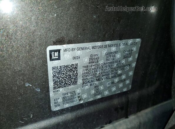 3GKALMEV4KL386360 2019 GMC TERRAIN Коричневый Вид наклейки с VIN-кодом