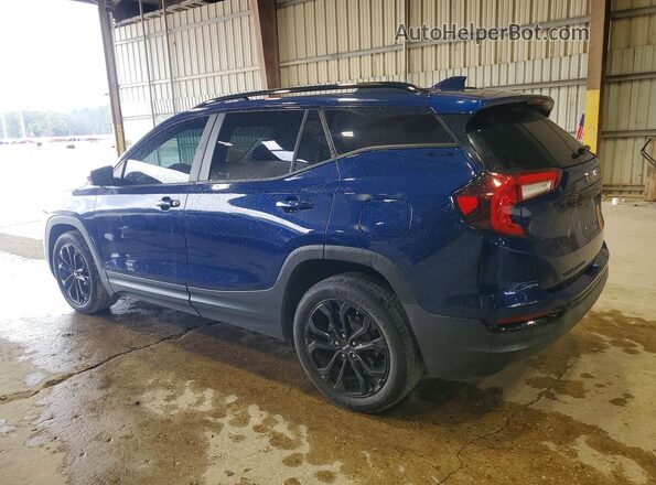 3GKALMEV4NL252663 2022 GMC TERRAIN Синий Задняя левая четверть