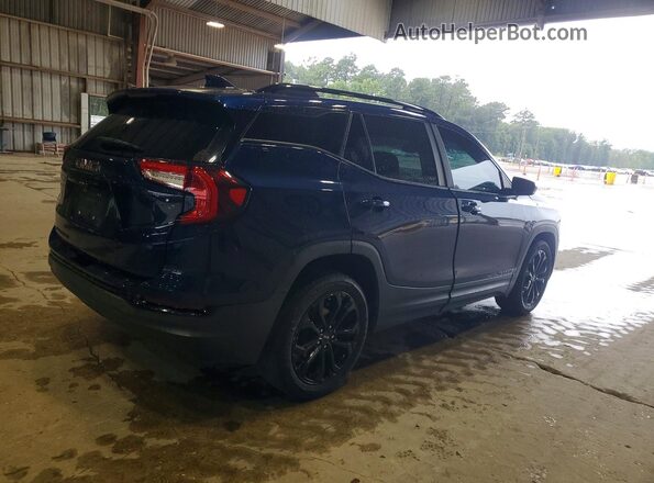 3GKALMEV4NL252663 2022 GMC TERRAIN Синий Задняя правая четверть
