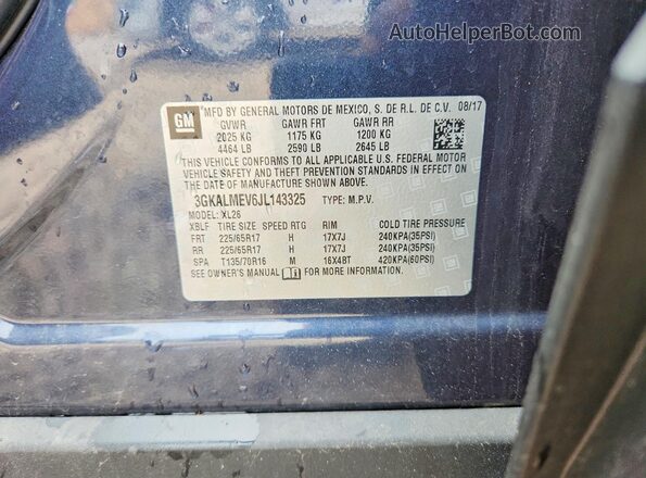 3GKALMEV6JL143325 2018 GMC TERRAIN Black Vista del compartimento del motor