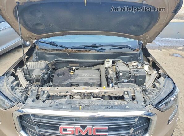 3GKALMEV6JL184733 2018 GMC TERRAIN Gold ძრავის განყოფილების ხედი