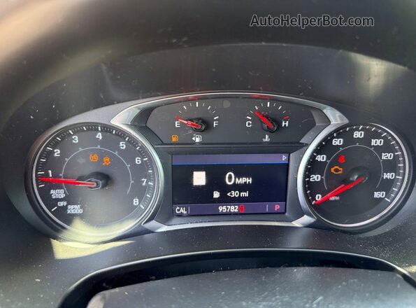 3GKALMEV6KL232586 2019 GMC TERRAIN Red Instrument cluster view