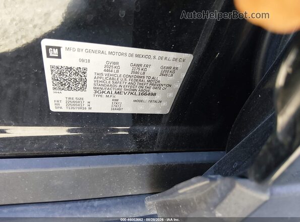 3GKALMEV7KL166498 2019 GMC TERRAIN Черный Вид подкапотного пространства