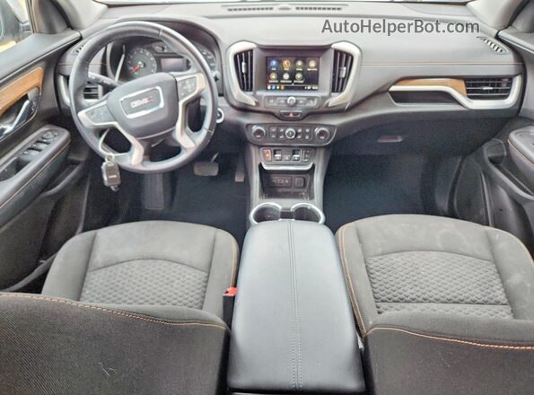 3GKALMEV8JL163334 2018 GMC TERRAIN Silver წინა პანელის ხედი