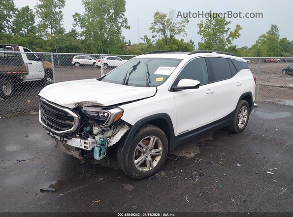 3GKALMEV8JL177962 2018 GMC TERRAIN White წინა მარცხენა ხედი სამი მეოთხედიდან