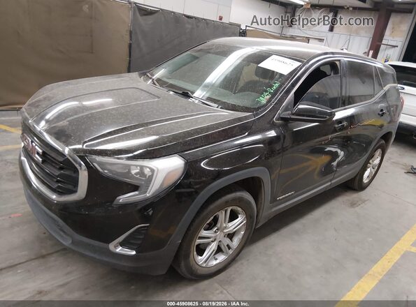 3GKALMEV8JL409363 2018 GMC TERRAIN Black წინა მარცხენა ხედი სამი მეოთხედიდან
