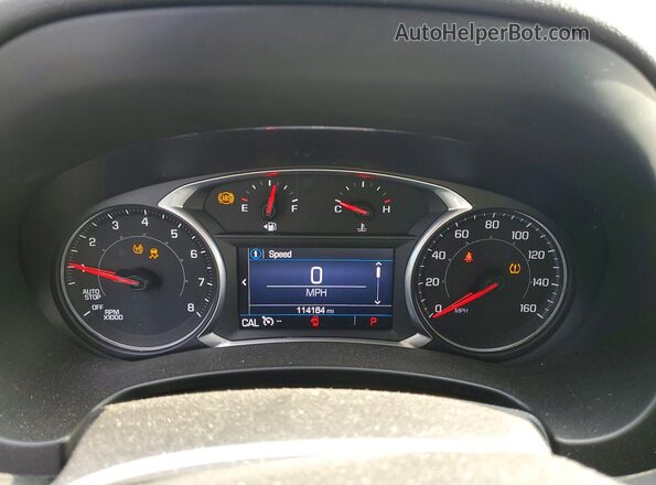3GKALMEV8LL161084 2020 GMC TERRAIN Gray Widok zestawu wskaźników