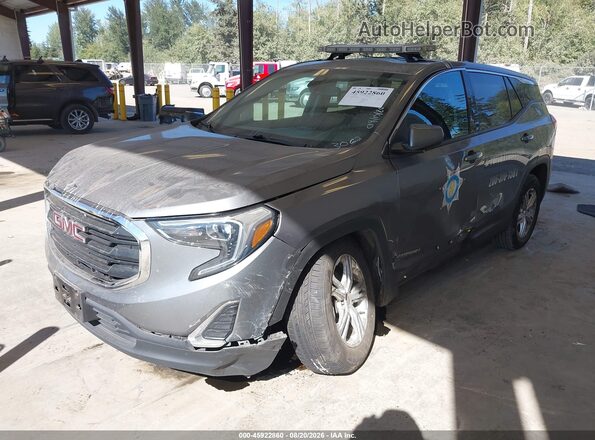 3GKALMEV8LL163062 2020 GMC TERRAIN Gray Առջևի ձախ երեք քառորդ տեսարան