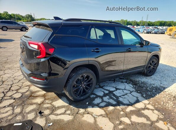3GKALMEVXNL309707 2022 GMC TERRAIN Черный Задняя правая четверть