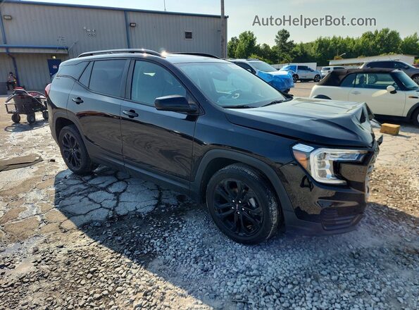 3GKALMEVXNL309707 2022 GMC TERRAIN Черный Передняя правая четверть
