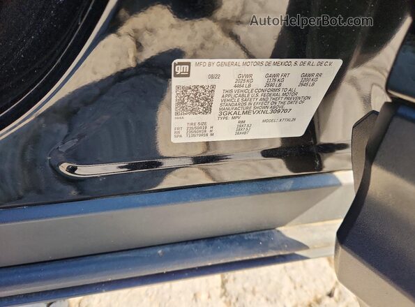 3GKALMEVXNL309707 2022 GMC TERRAIN Черный Вид наклейки с VIN-кодом
