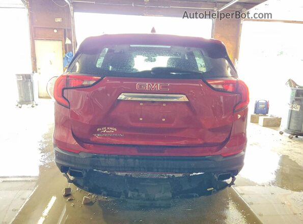 3GKALMEX1JL145713 2018 GMC TERRAIN Red Вид ззаду