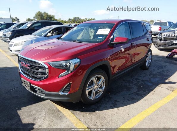 3GKALMEX1JL199304 2018 GMC TERRAIN Red წინა მარცხენა ხედი სამი მეოთხედიდან