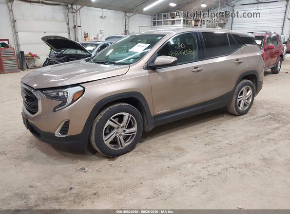 3GKALMEX2JL124188 2018 GMC TERRAIN Gold Передня ліва чверть