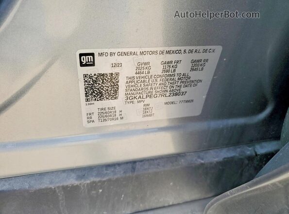 3GKALPEG7RL238037 2024 GMC TERRAIN Silver Widok komory silnika
