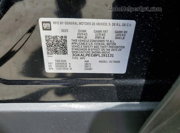 3GKALPEG8PL191131 2023 GMC TERRAIN Black ძრავის განყოფილების ხედი