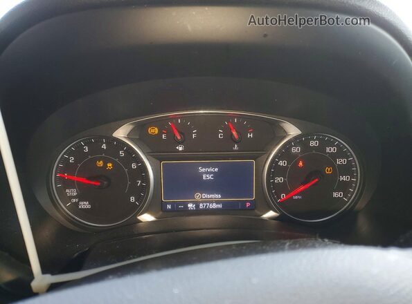3GKALPEV1KL225322 2019 GMC TERRAIN White Widok zestawu wskaźników