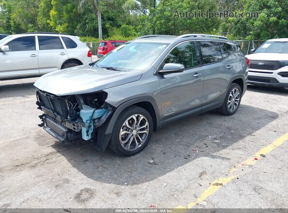 3GKALPEX0JL319644 2018 GMC TERRAIN Серый Передняя левая четверть