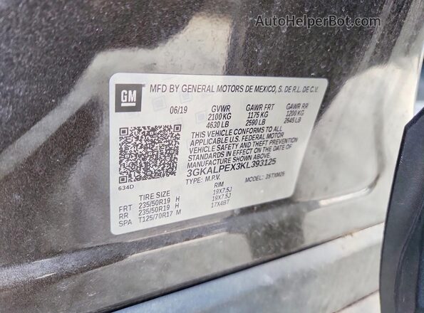 3GKALPEX3KL393125 2019 GMC TERRAIN Charcoal Շարժիչի բաժամունքի տեսք