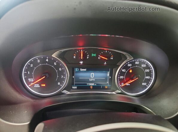 3GKALPEX4JL230952 2018 GMC TERRAIN Blue Widok zestawu wskaźników