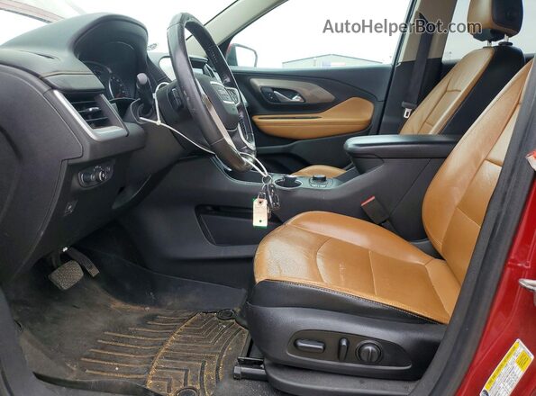 3GKALREU1JL255129 2018 GMC TERRAIN Темно-бордовый Вид салона спереди