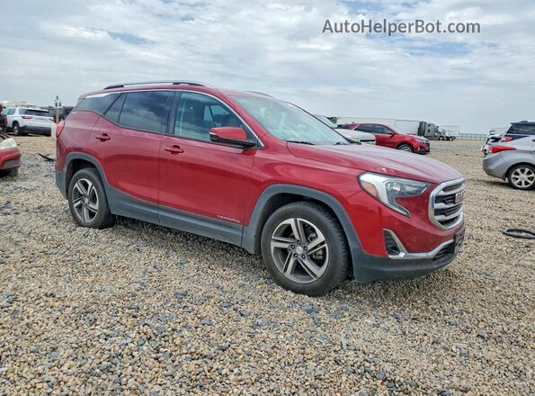 3GKALREU1JL255129 2018 GMC TERRAIN Темно-бордовый Передняя правая четверть