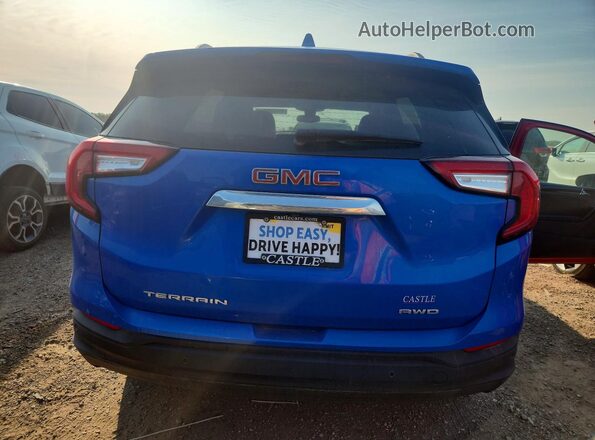 3GKALTEG2RL153096 2024 GMC TERRAIN Blue Вид ззаду