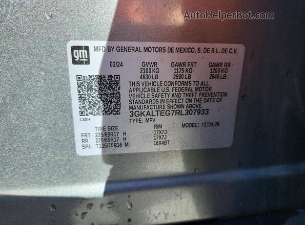 3GKALTEG7RL307933 2024 GMC TERRAIN Gray 360 interior view