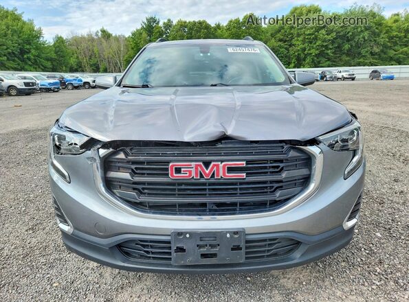 3GKALTEV0KL104449 2019 GMC TERRAIN Gray Front view