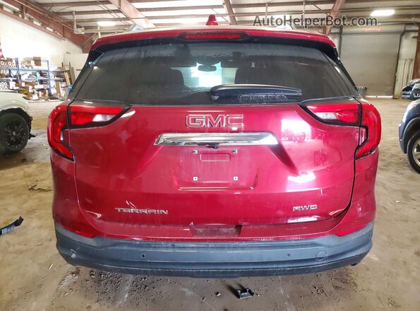 3GKALTEV0KL180754 2019 GMC TERRAIN Burgundy უკანა ხედი