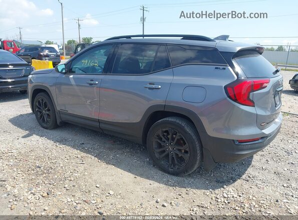 3GKALTEV0ML353546 2021 GMC TERRAIN Gray Trasero izquierdo