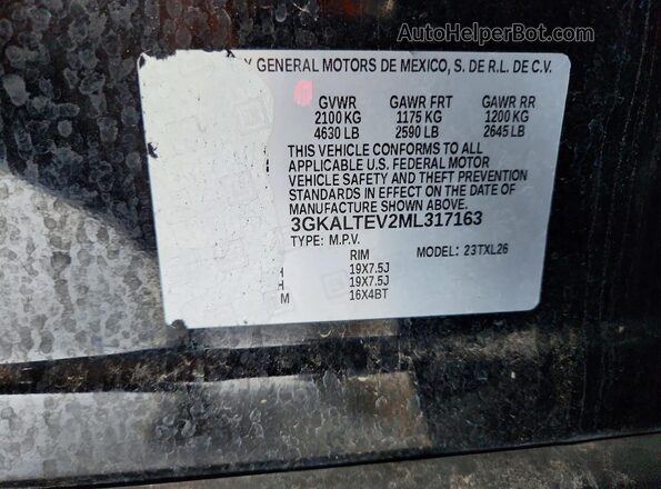 3GKALTEV2ML317163 2021 GMC TERRAIN Черный Вид подкапотного пространства