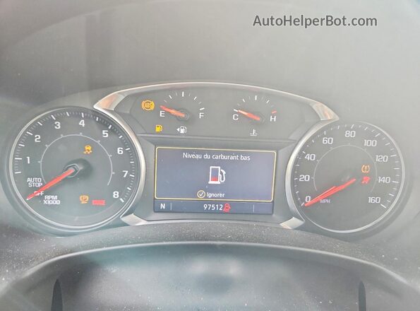 3GKALTEV5LL259029 2020 GMC TERRAIN Синий Вид щитка приборов