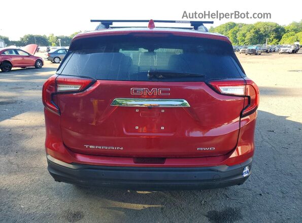 3GKALTEV7NL128848 2022 GMC TERRAIN Red Rear view