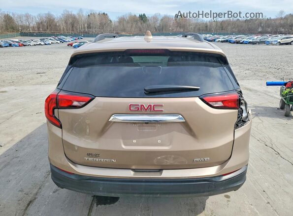 3GKALTEV8JL262956 2018 GMC TERRAIN Желто-коричневый Вид сзади