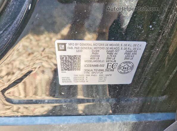 3GKALTEV8ML352368 2021 GMC TERRAIN Черный Вид наклейки с VIN-кодом