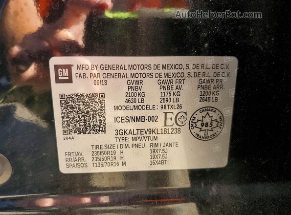3GKALTEV9KL181238 2019 GMC TERRAIN Черный Вид подкапотного пространства
