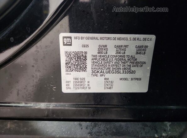 3GKALUEG3SL310520 2025 GMC TERRAIN Black Շարժիչի բաժամունքի տեսք