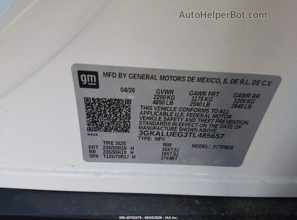 3GKALUEG3TL485657 2026 GMC TERRAIN Белый Вид подкапотного пространства