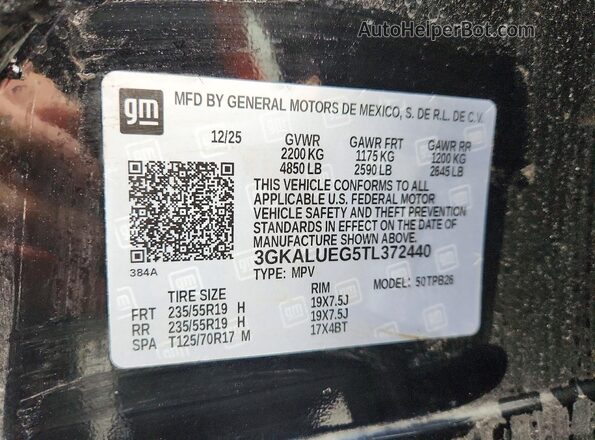 3GKALUEG5TL372440 2026 GMC TERRAIN Black Vista interior de 360 grados
