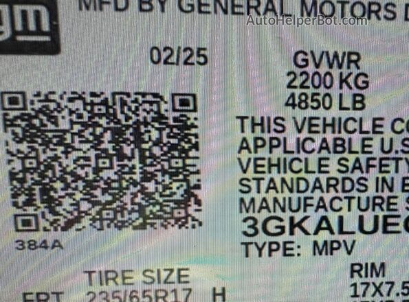 3GKALUEGXSL297264 2025 GMC TERRAIN Black Շարժիչի բաժամունքի տեսք