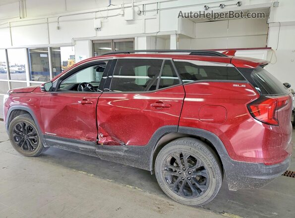 3GKALUEU0JL195296 2018 GMC TERRAIN Red Tył lewy
