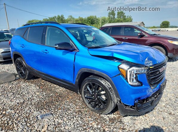 3GKALVEG4RL131516 2024 GMC TERRAIN Синий Передняя правая четверть